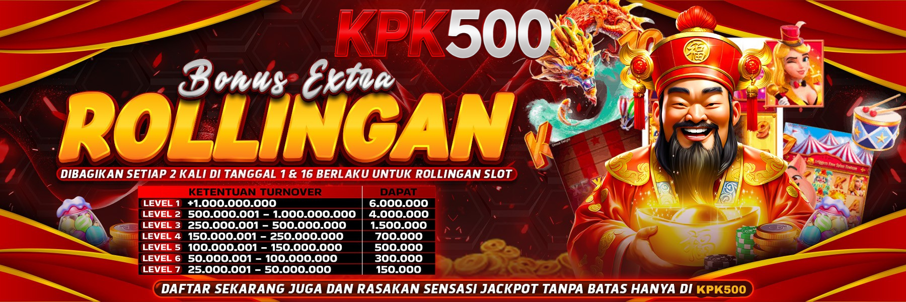 Bonus Extra Rolingan KPK500
